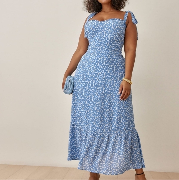 Reformation Nikita Dress ES in Marie size 14 NWT - Picture 1 of 7